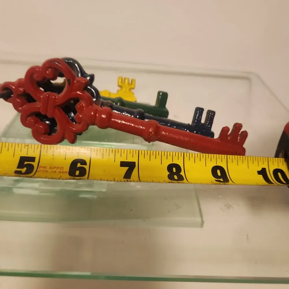 Large Metal Skeleton Keys Primary Colors